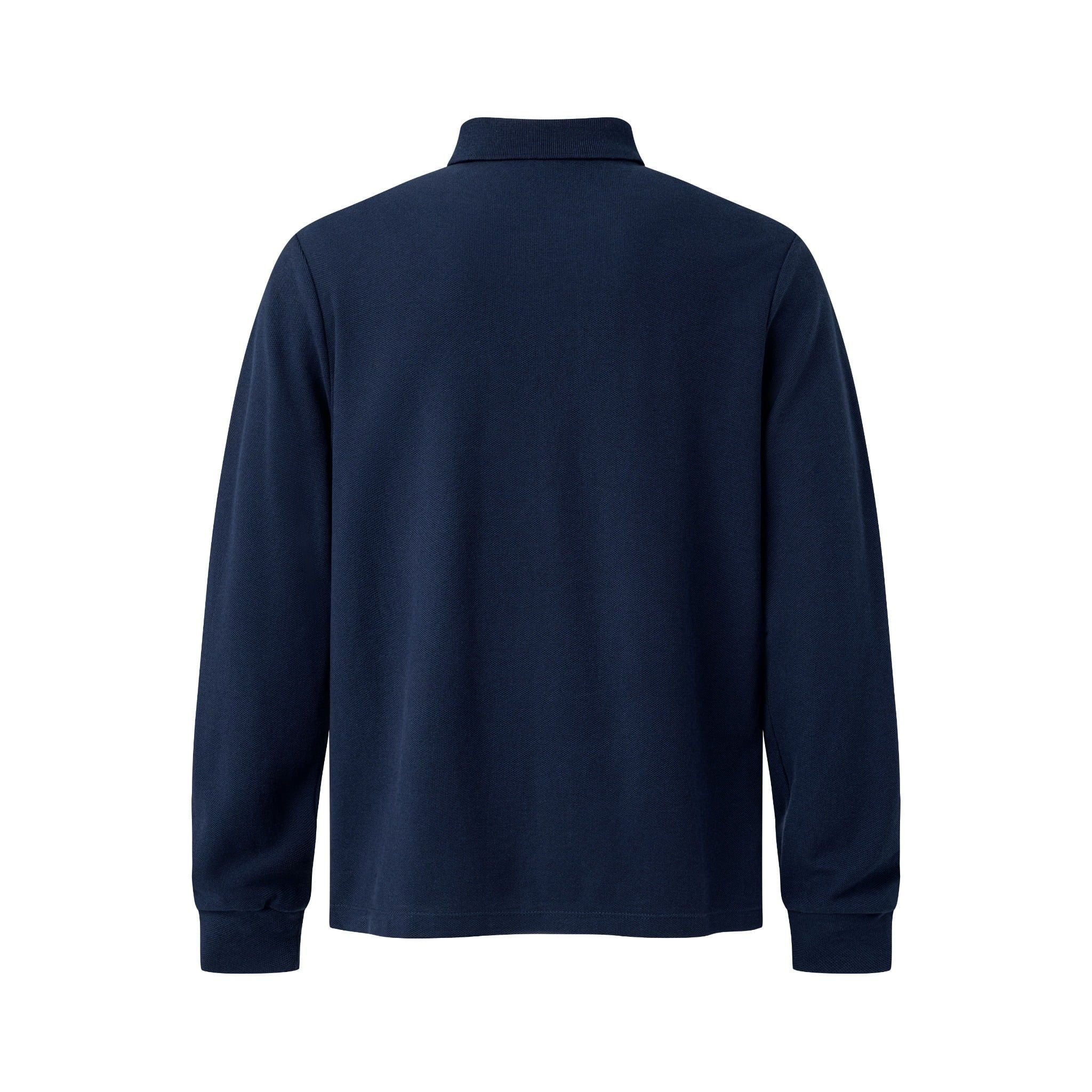  MAVERIK® CLUB PIQUÉ LONGSLEEVE POLO SHIRT (NAVY ) 
