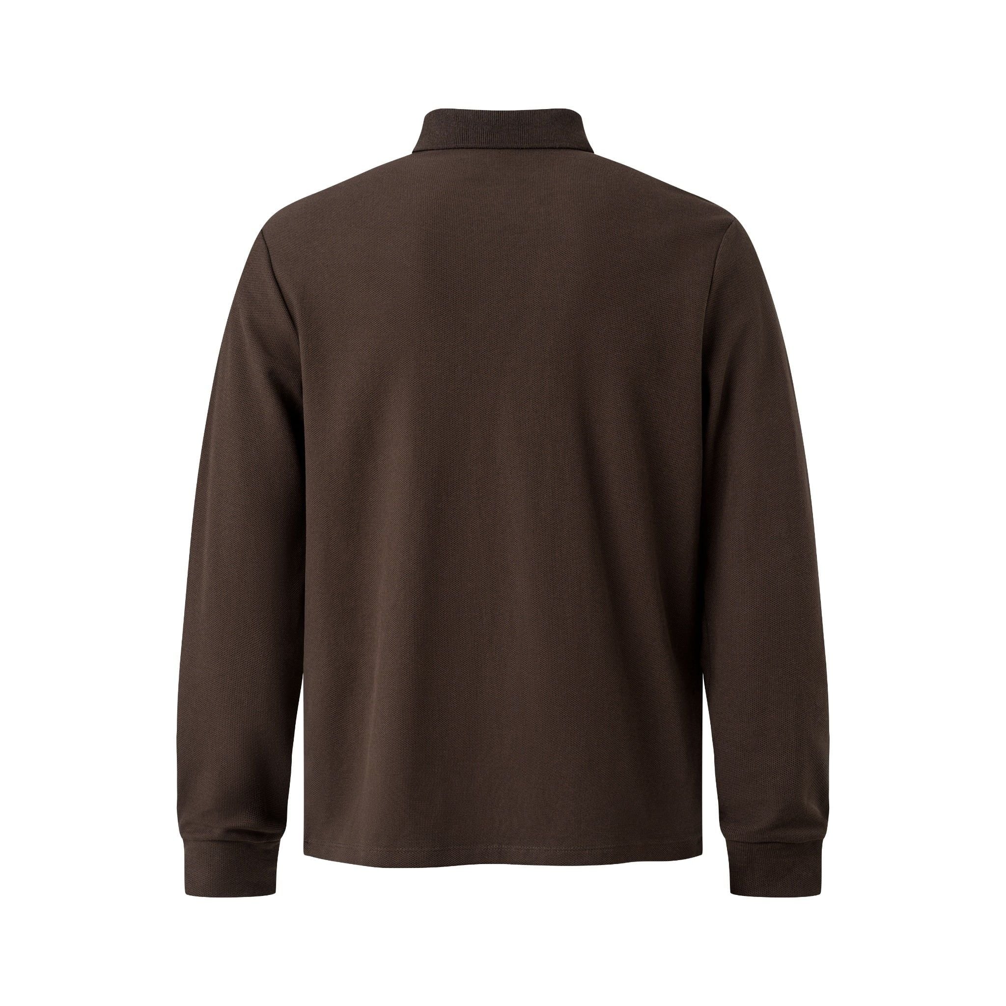  MAVERIK® CLUB PIQUÉ LONGSLEEVE POLO SHIRT ( MOCHA ) 