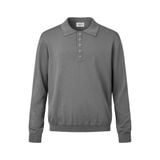  MAVERIK® LONG SLEEVE KNIT POLO ( GREY ) 