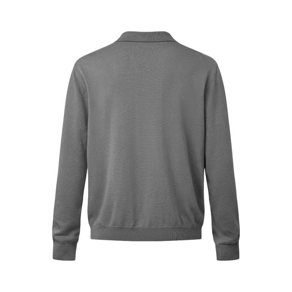  MAVERIK® LONG SLEEVE KNIT POLO ( GREY ) 