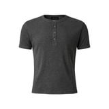  MAVERIK® BUTTON RIB SLIM FIT T-SHIRT ( GREY ) 