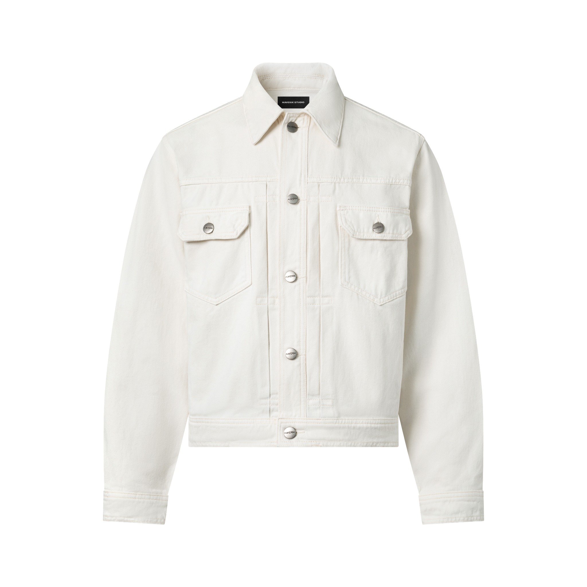 Maverik Studio MAVERIK® TRUCKER DENIM JACKET ( OFF WHITE )