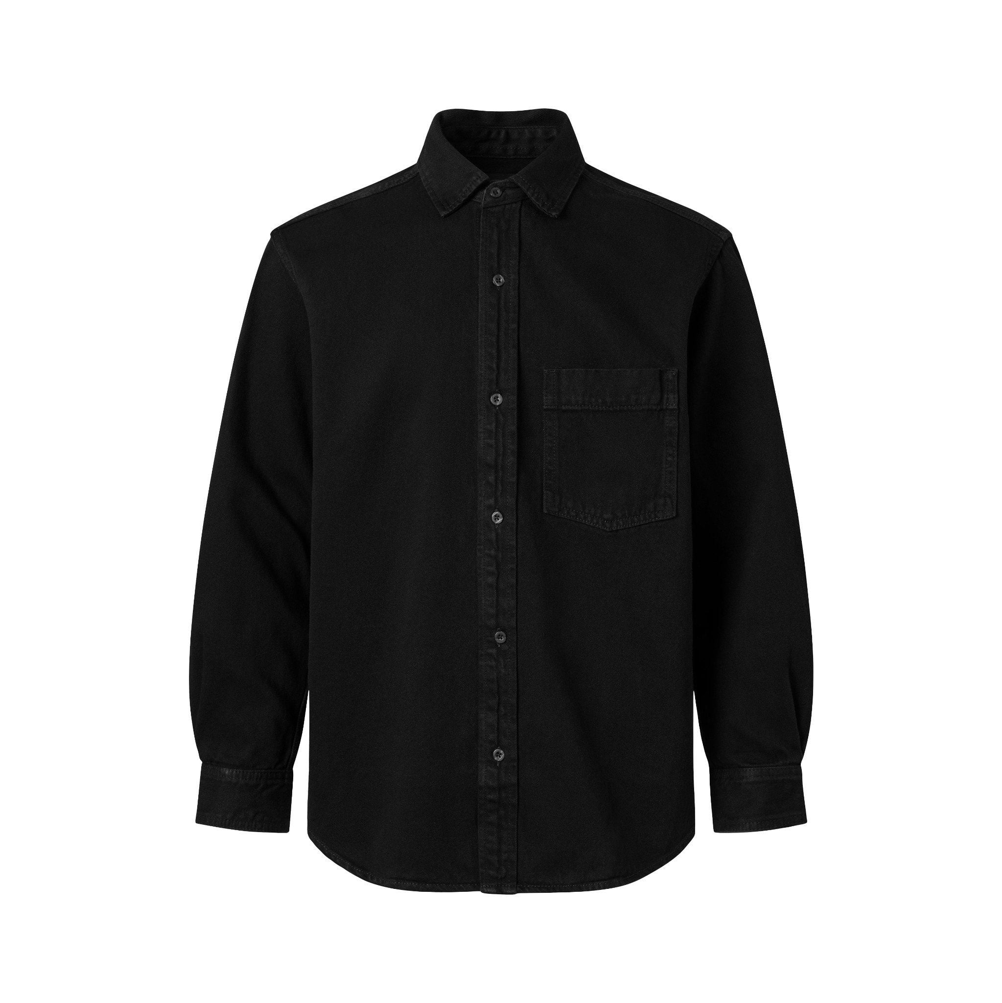  MAVERIK® BUTTON WASHED DENIM SHIRT ( BLACK ) 
