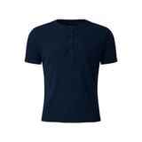  MAVERIK® BUTTON RIB SLIM FIT T-SHIRT ( NAVY ) 
