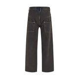  ALMV MID CUT DENIM PANTS ( UMBER / STONE WASHED ) 