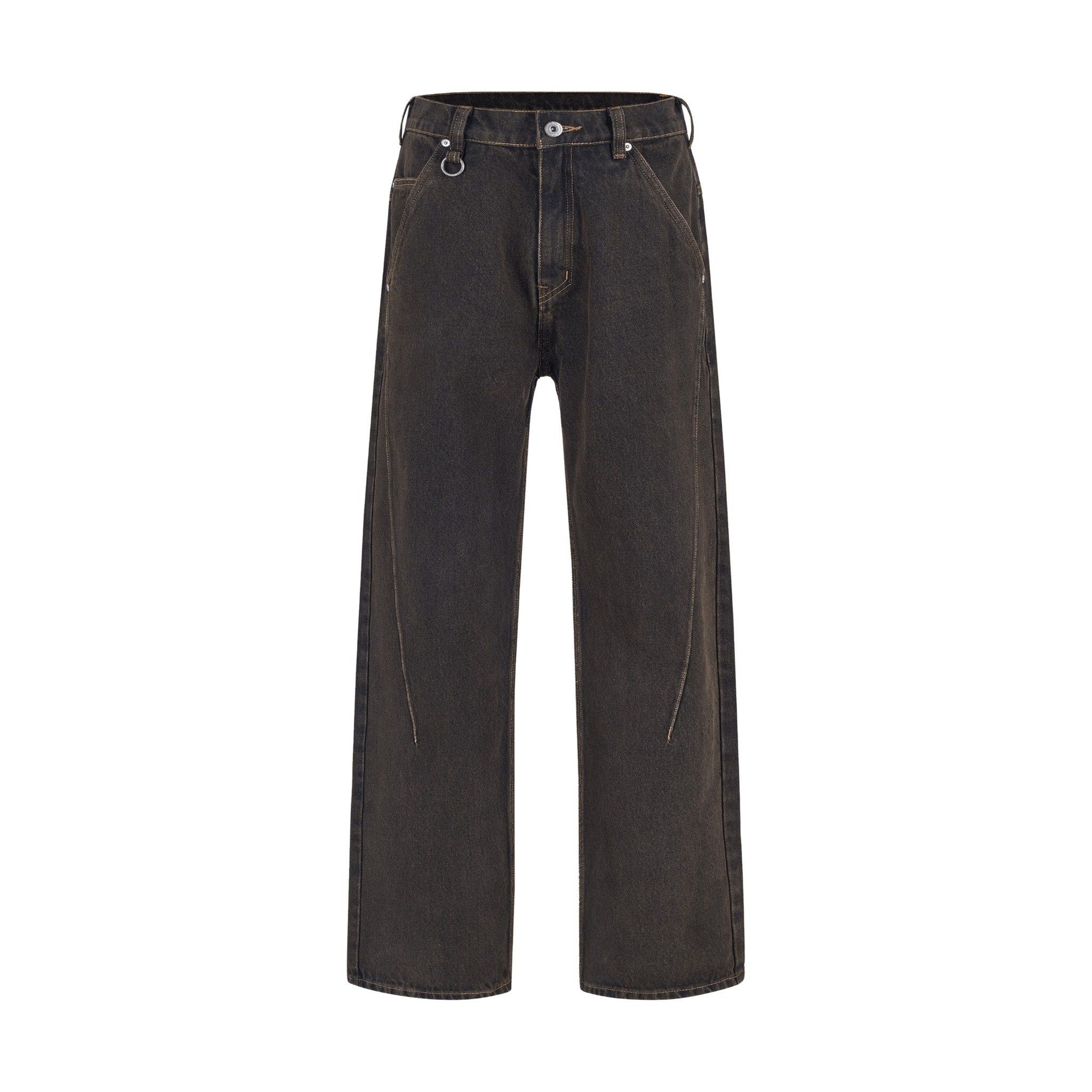  ALMV MID CUT DENIM PANTS ( UMBER / STONE WASHED ) 