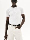  MAVERIK® BUTTON RIB SLIM FIT T-SHIRT ( WHITE ) 