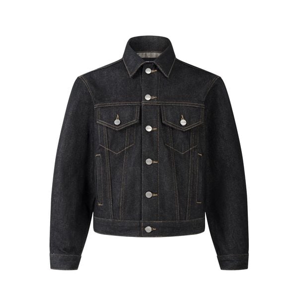  MAVERIK® BLACK TRUCKER RAW DENIM JACKET 