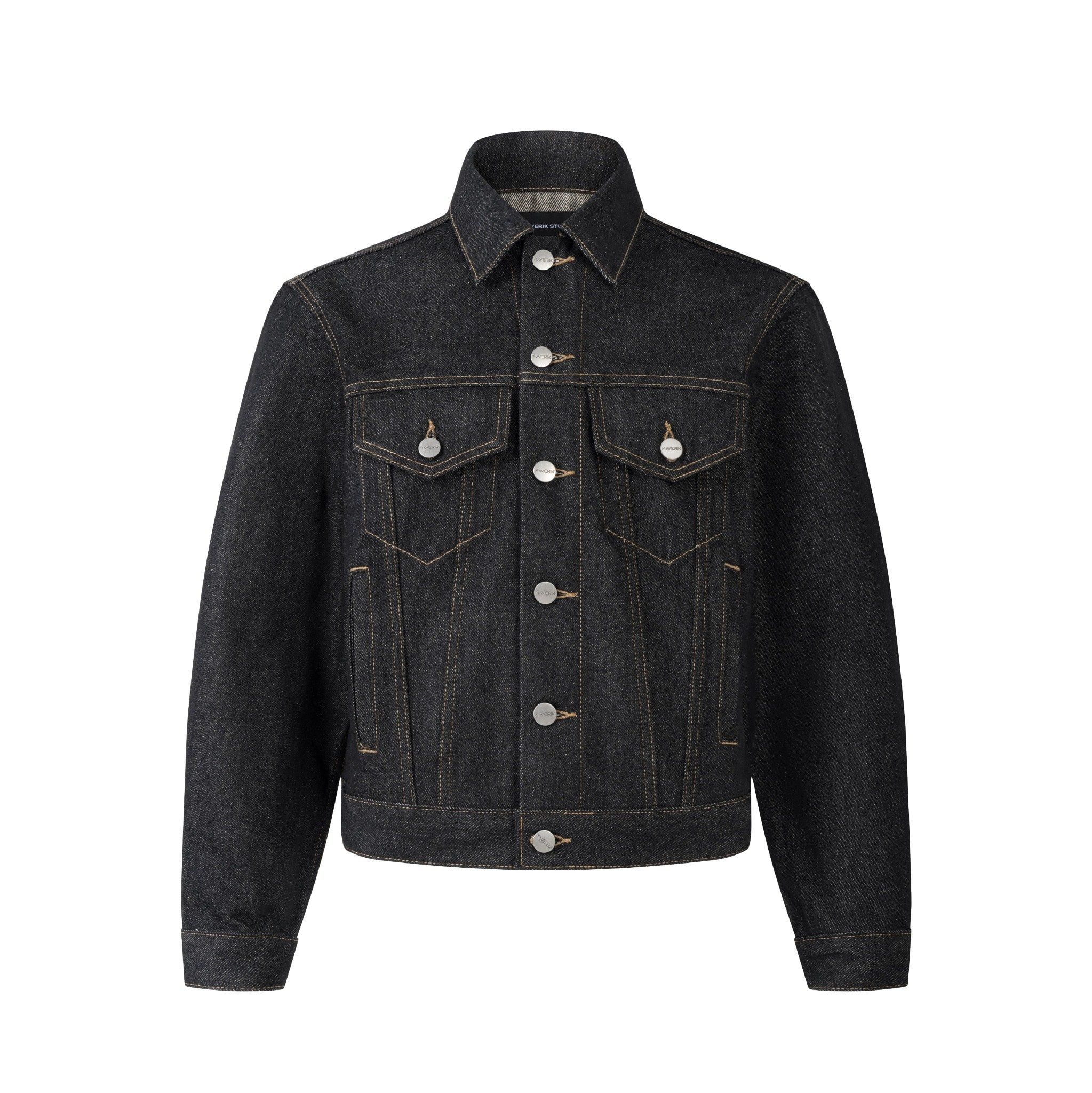  MAVERIK® BLACK TRUCKER RAW DENIM JACKET 