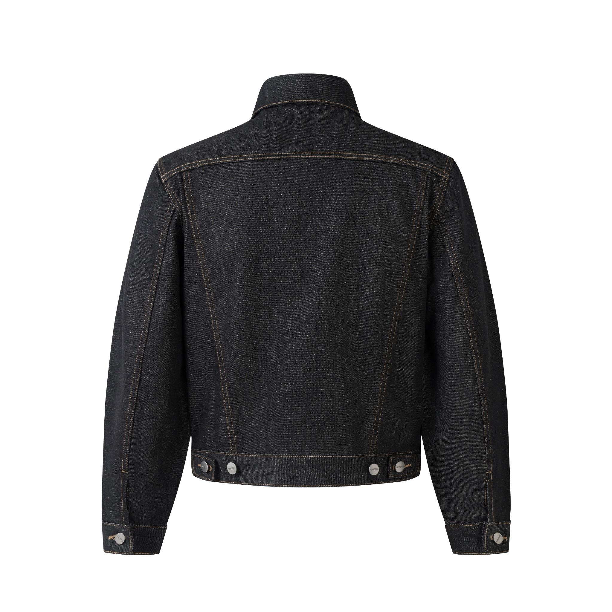  MAVERIK® BLACK TRUCKER RAW DENIM JACKET 