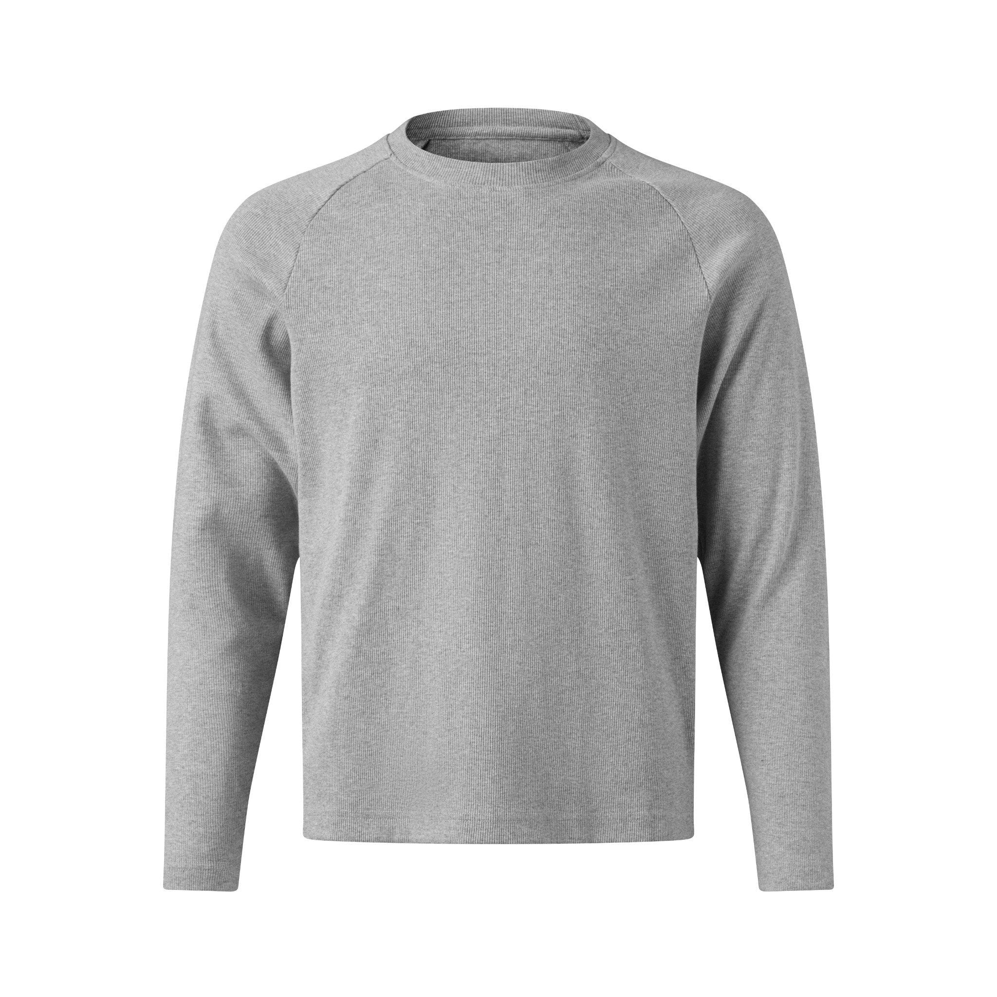 MAVERIK® SLIM FIT RIB LONG SLEEVE T-SHIRT ( GREY ) 