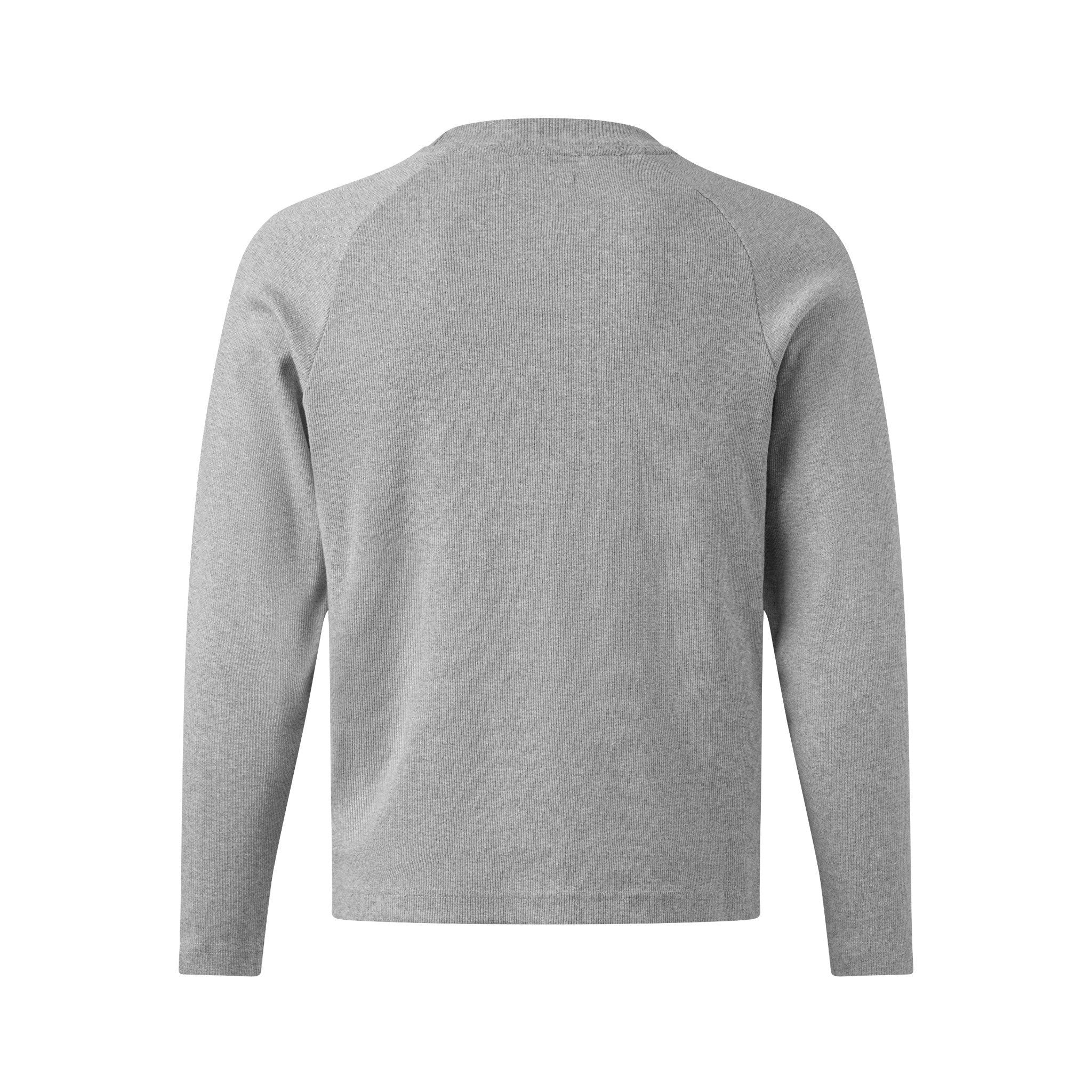  MAVERIK® SLIM FIT RIB LONG SLEEVE T-SHIRT ( GREY ) 