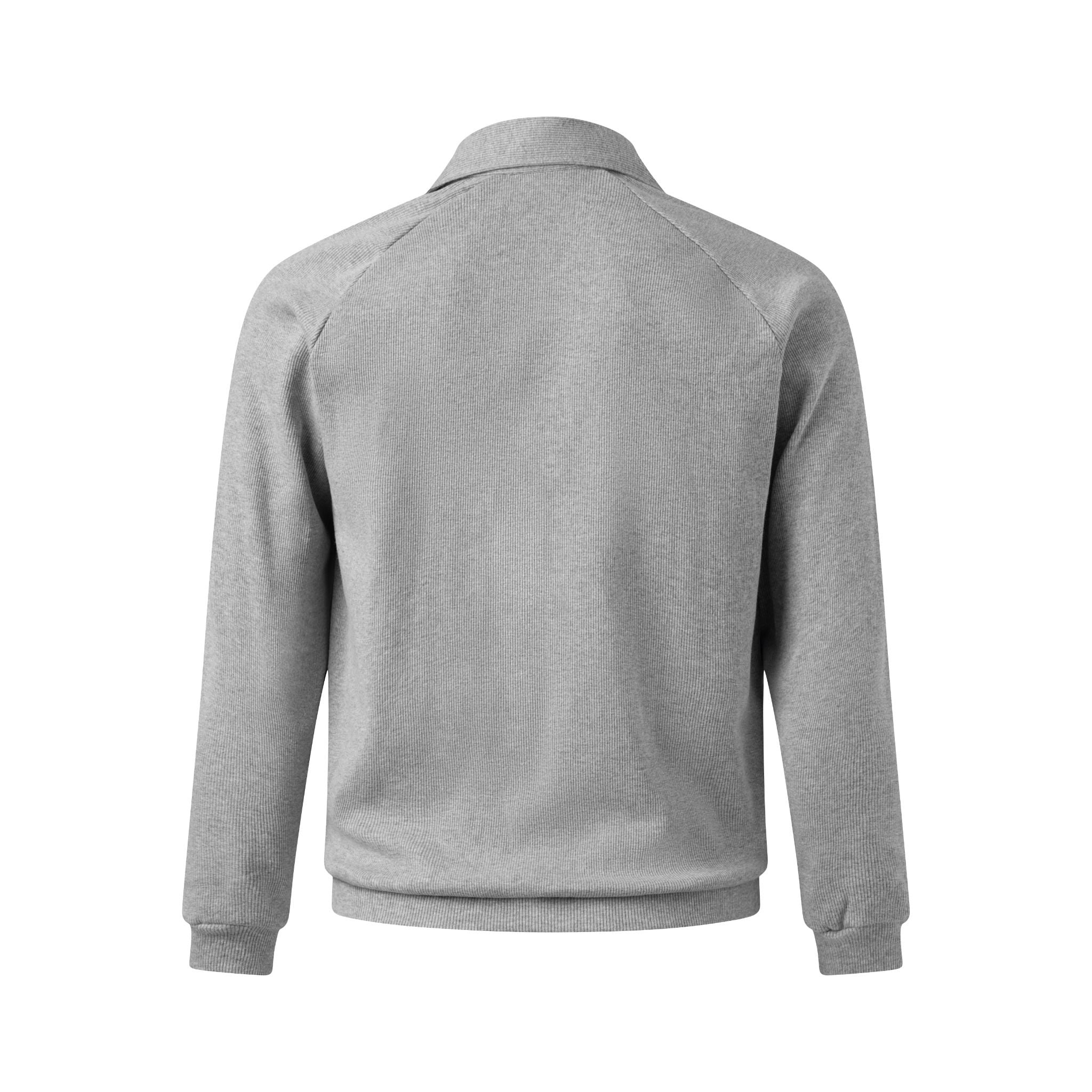  MAVERIK® RIB LONG SLEEVE POLO SHIRT ( GREY ) 