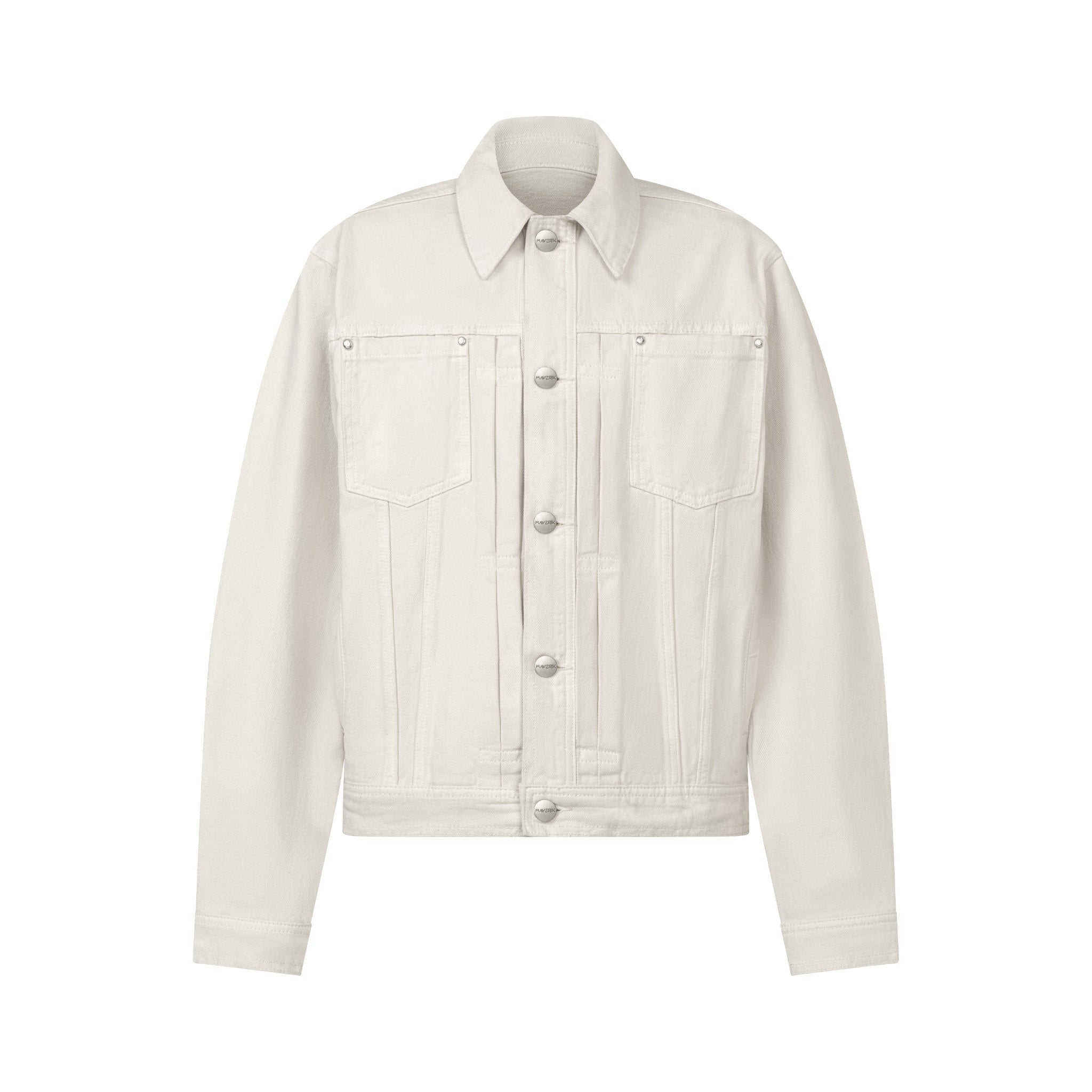 Maverik Studio MAVERIK® TRUCKER DENIM JACKET ( CREAM WHITE )