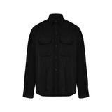  MAVERIK® OVERSIZED PLEATED SHIRT ( BLACK ) 