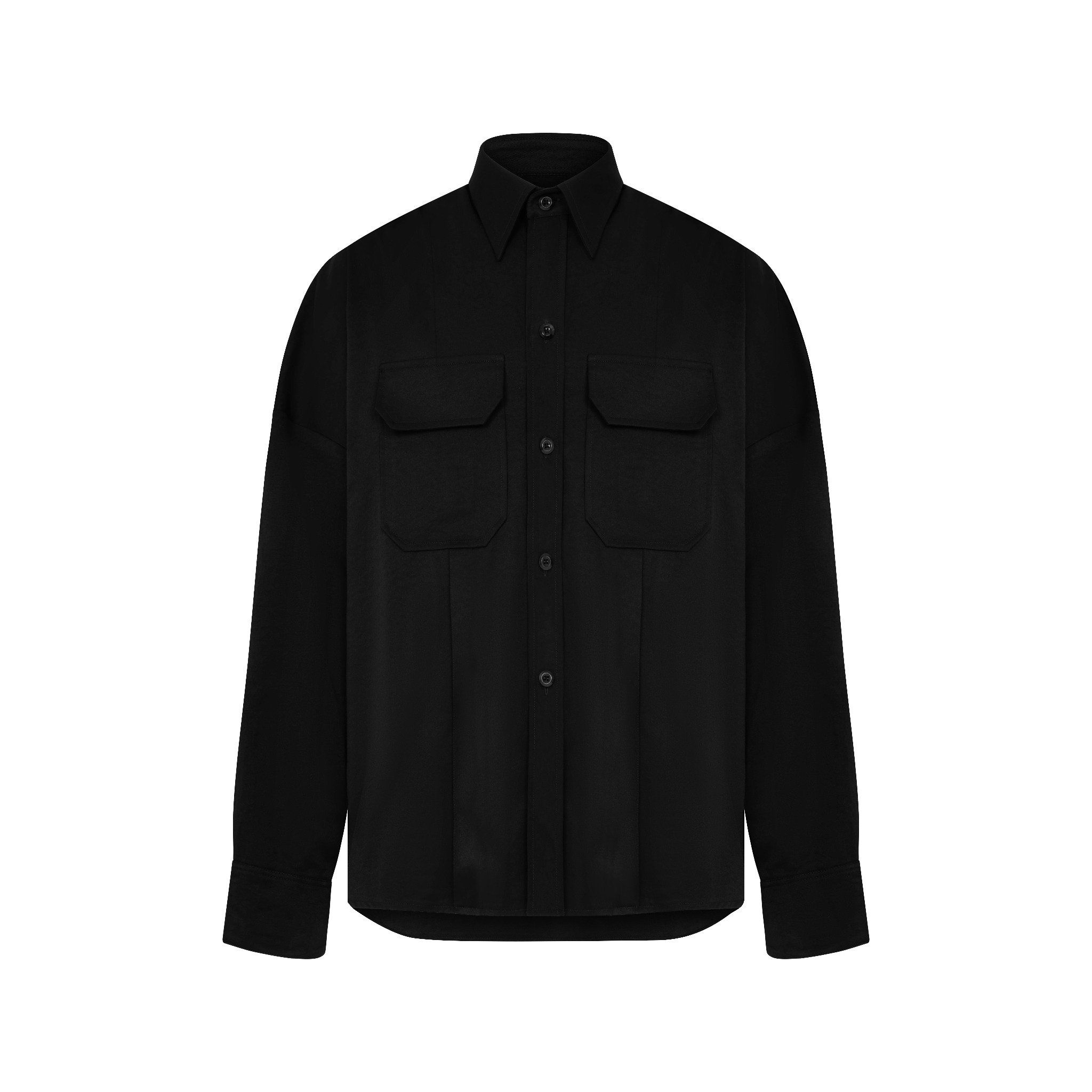  MAVERIK® OVERSIZED PLEATED SHIRT ( BLACK ) 