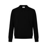  MAVERIK® LONG SLEEVE KNIT POLO ( BLACK ) 