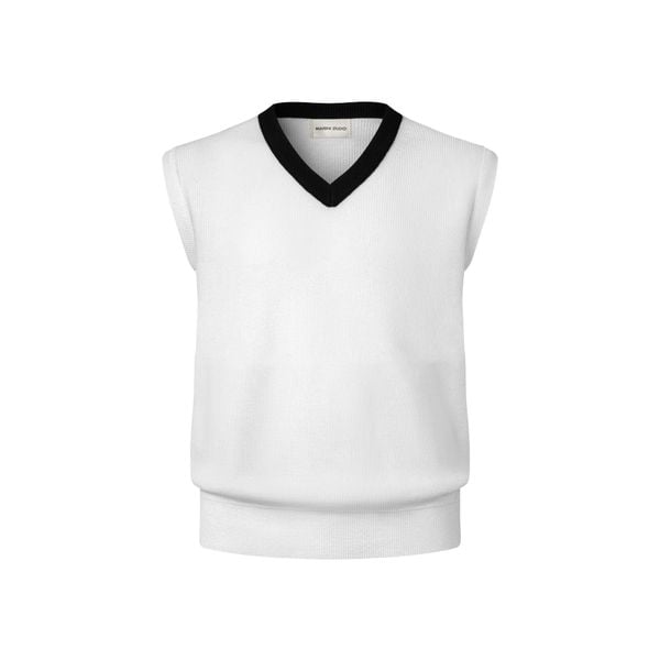  MAVERIK® V-NECK KNIT VEST ( WHITE ) 