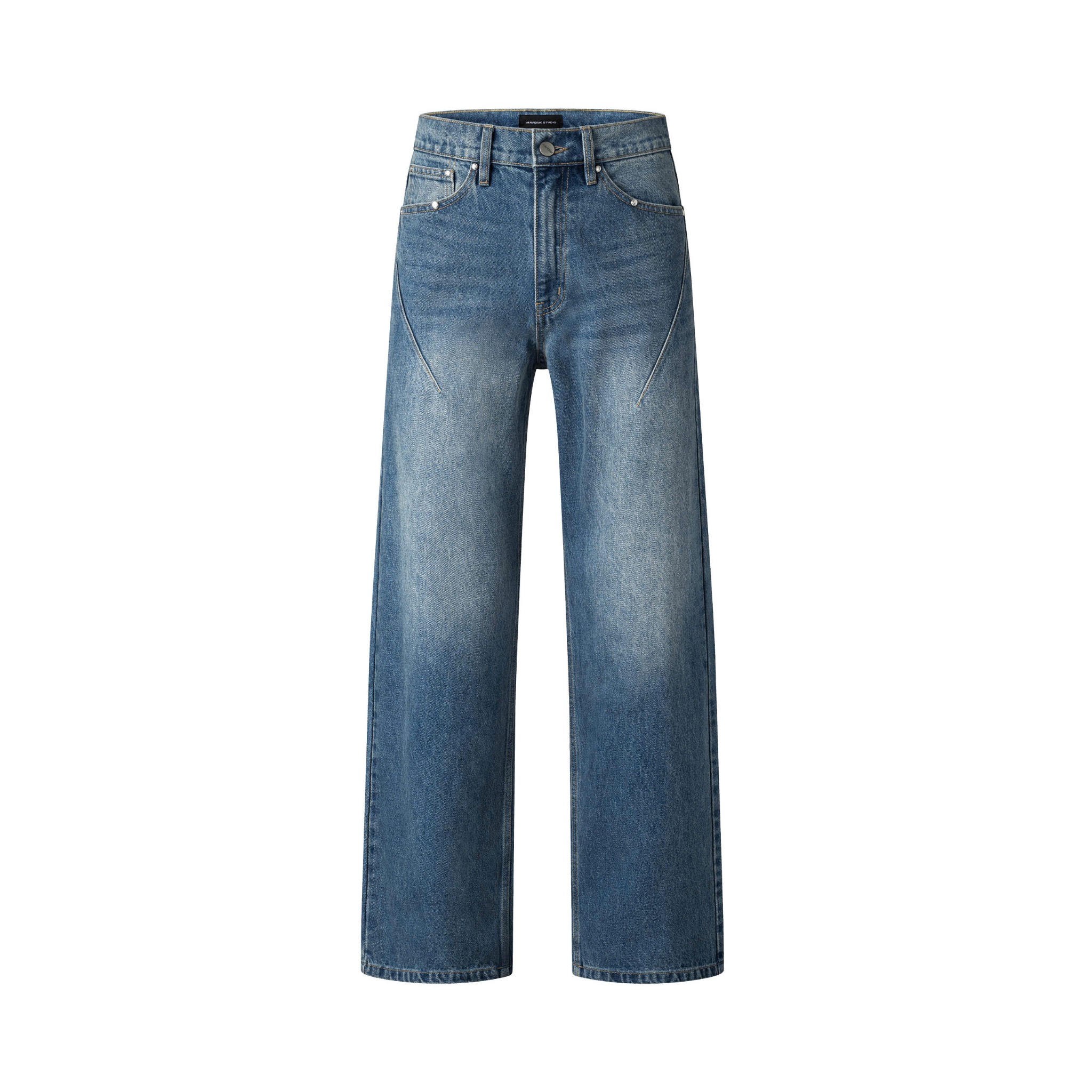 Maverik Studio MAVERIK® WASHED DENIM PANTS INDIGO BLUE