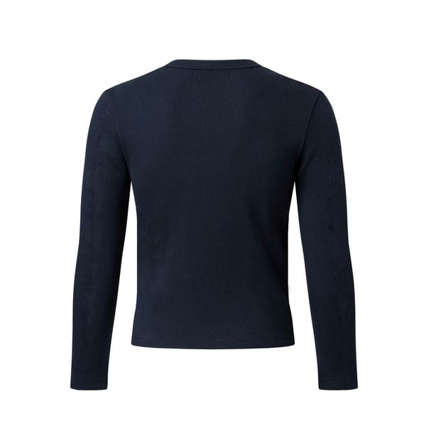  MAVERIK® BUTTON RIB SLIM FIT LONGSLEEVE T-SHIRT ( NAVY ) 