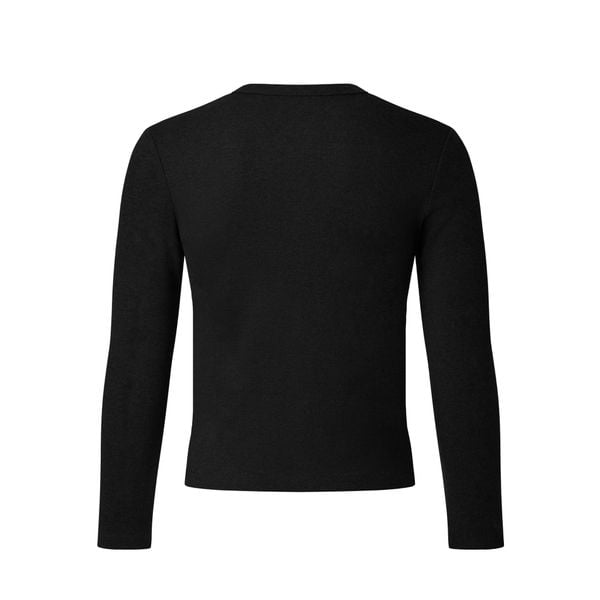  MAVERIK® BUTTON RIB SLIM FIT LONGSLEEVE T-SHIRT ( BLACK ) 