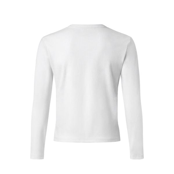  MAVERIK® BUTTON RIB SLIM FIT LONGSLEEVE T-SHIRT ( WHITE ) 