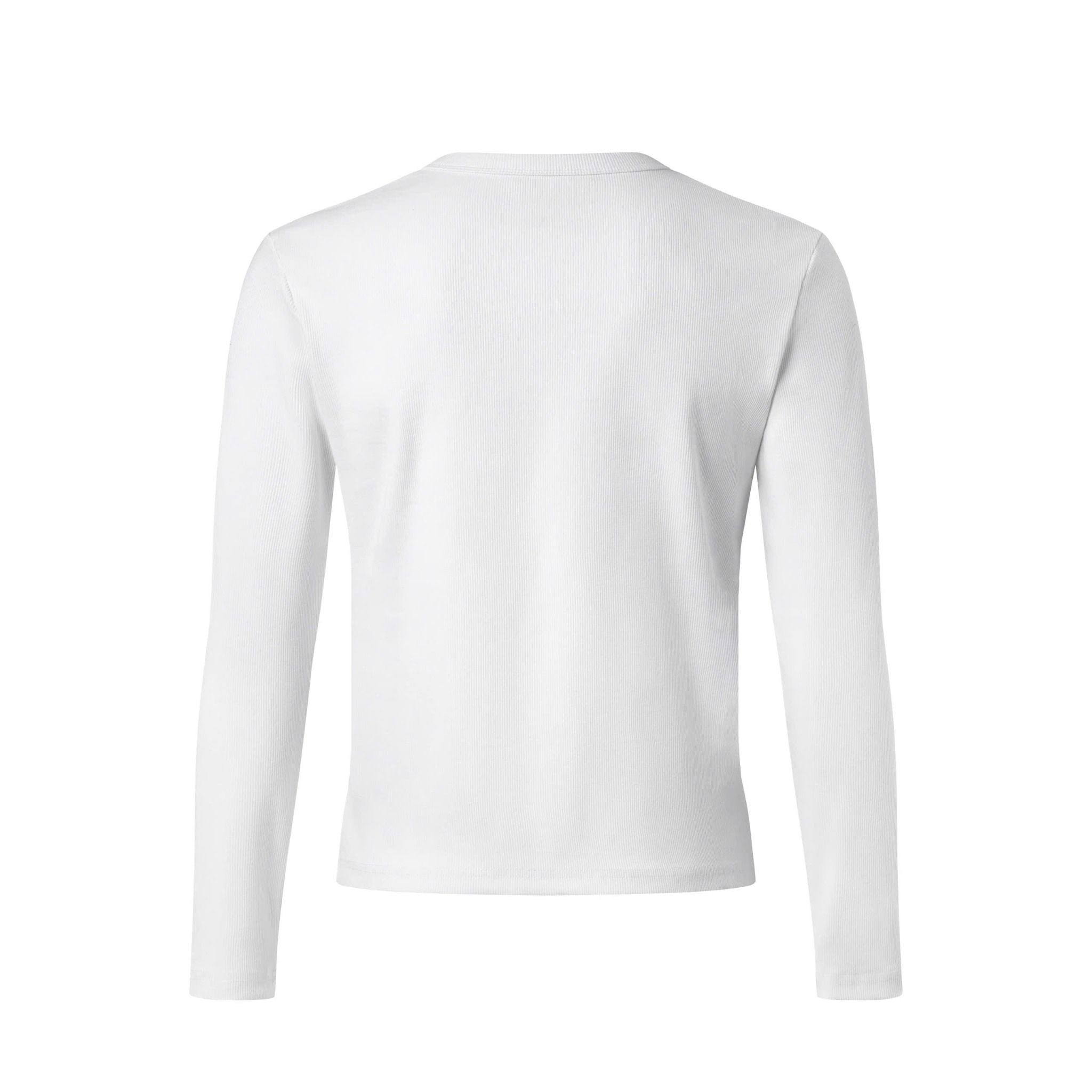  MAVERIK® BUTTON RIB SLIM FIT LONGSLEEVE T-SHIRT ( WHITE ) 