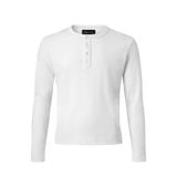  MAVERIK® BUTTON RIB SLIM FIT LONGSLEEVE T-SHIRT ( WHITE ) 
