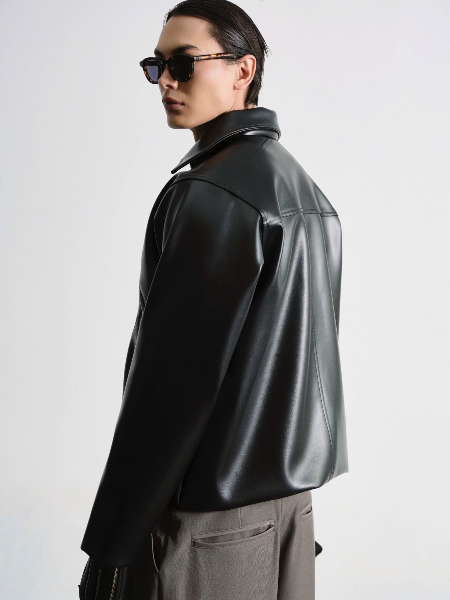  MAVERIK® SECOND SKIN LEATHER ZIP JACKET ( OBSIDIAN BLACK ) 