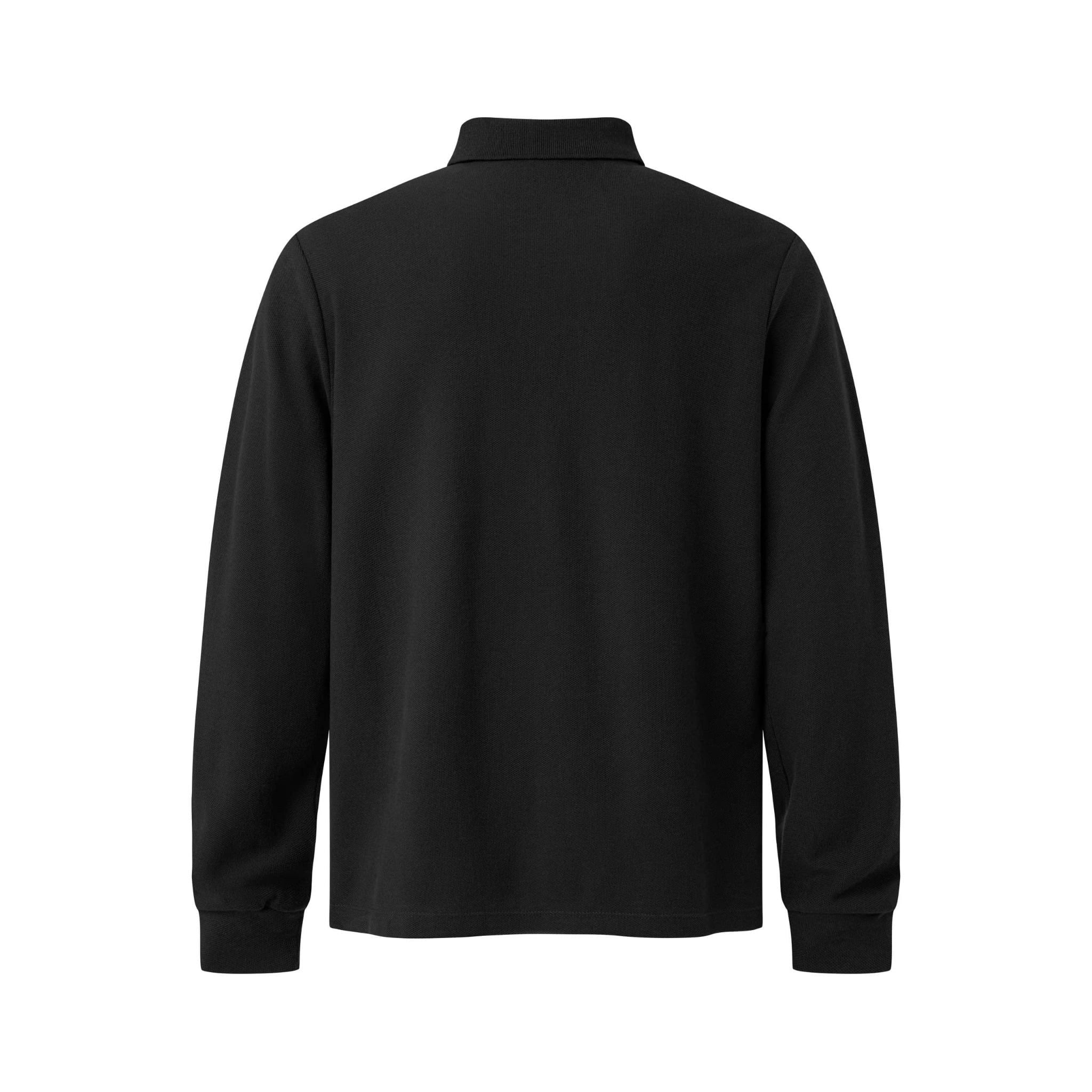  MAVERIK® CLUB PIQUÉ LONGSLEEVE POLO SHIRT ( BLACK ) 