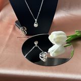  Mặt dây chuyền bạc S925 hình giọt nước gắn ngọc trai bẹt 8.5 ly - Stella Pearl C52120 