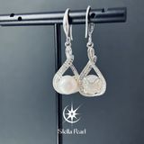  Bông tai Ngọc trai móc thả ngọc lớn 9 ly - Stella Pearl E53301 