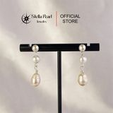  Bông Tai Ngọc Trai 3 Tầng Bạc S925 – Tinh Tế, Sang Trọng & Tôn Dáng Khuôn Mặt - E55011 