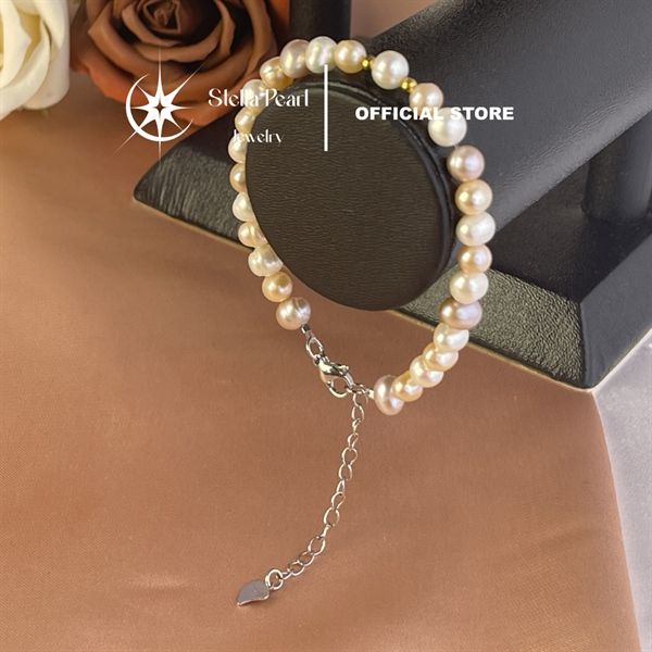  Vòng tay ngọc trai tứ quý nhiều màu có tua chờ - B55106 