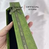  Hộp giấy trang sức cao cấp 21x4.2x2.5 xanh rêu - hộp đựng dây chuyền, vòng cổ 