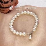  Vòng Tay Ngọc Trai 7–7.5mm Hạt Đều – Bi & Khoá Bạc S925 | Stella Pearl B56504 