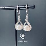  Bông tai Ngọc trai móc thả ngọc lớn 9 ly - Stella Pearl E53301 