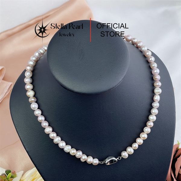  Chuỗi ngọc trai hồng tím ~ 7mm dài 44-45cm - Stella Pearl N56003 