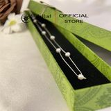  Hộp giấy trang sức cao cấp 21x4.2x2.5 xanh rêu - hộp đựng dây chuyền, vòng cổ 