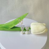  Bông tai Ngọc trai giọt thả 8 ly bạc - Stella Pearl E52204 