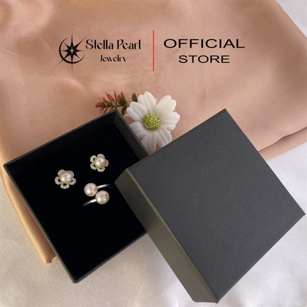  Hộp giấy trang sức 7.5x7.5 đen - Stella Pearl A52213 