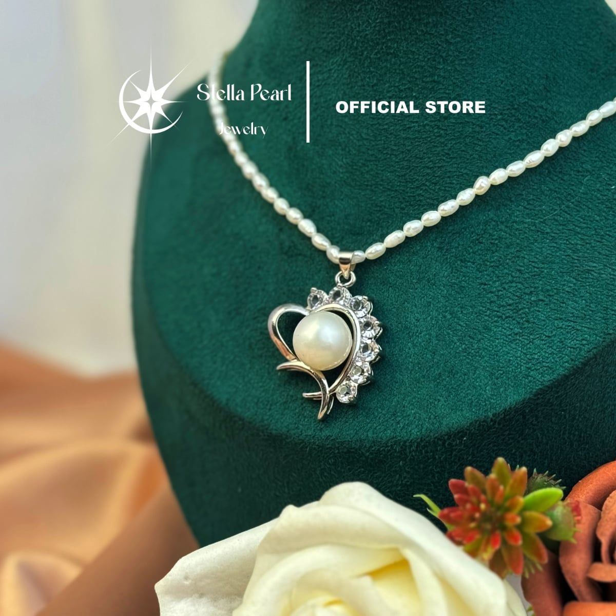  Mặt dây ngọc trai lớn hợp kim bền màu - Stella Pearl C63201 