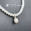  Mặt dây chuyền ngọc trai giọt nước 8mm bạc 925 đính đá khung mở tháo rời - Stella Pearl C58304 