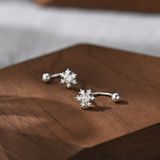  Bông Tai Bạc S925 Hình Bông Tuyết Chốt Bi Vặn Không Đau Tai – Stella Pearl E510403 