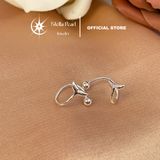  Bông Tai Bạc S925 Hình Đuôi Cá Chốt Bi Vặn Không Đau Tai – Stella Pearl E510402 