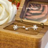  Bông Tai Bạc S925 Hình Bông Tuyết Chốt Bi Vặn Không Đau Tai – Stella Pearl E510403 