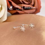  Bông Tai Bạc S925 Hình Bông Tuyết Chốt Bi Vặn Không Đau Tai – Stella Pearl E510403 