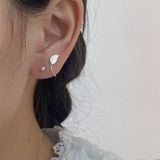  Bông tai bạc hình lá dáng ôm vành tai xinh xắn - Stella Pearl E58305 