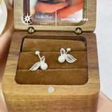  Bông tai ngọc trai san hô cánh bướm xinh xắn - Stella Pearl E58306 