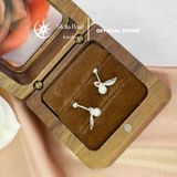  Bông tai ngọc trai san hô cánh bướm xinh xắn - Stella Pearl E58306 